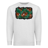 Oatmeal Heather christmas gift box and leopard background Premium Sweatshirt - BundleAndBundleShop