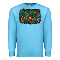 Ocean Blue christmas gift box and leopard background Premium Sweatshirt - BundleAndBundleShop
