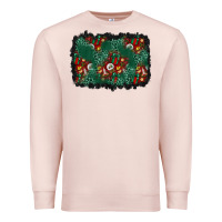 Pale Pink christmas gift box and leopard background Premium Sweatshirt - BundleAndBundleShop
