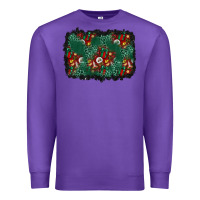 Purple christmas gift box and leopard background Premium Sweatshirt - BundleAndBundleShop