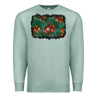 Seafoam christmas gift box and leopard background Premium Sweatshirt - BundleAndBundleShop