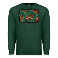 Sports Green christmas gift box and leopard background Premium Sweatshirt - BundleAndBundleShop
