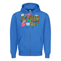 True Royal scrub life Zipper Hoodie - texasbilliewilder
