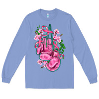 Colony Blue cancer boxing gloves with ribbon Long Sleeve Tee - AdoDesignShop