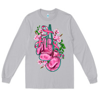 Moon Dust cancer boxing gloves with ribbon Long Sleeve Tee - AdoDesignShop