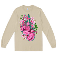 Mushroom cancer boxing gloves with ribbon Long Sleeve Tee - AdoDesignShop