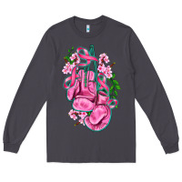 Smoke cancer boxing gloves with ribbon Long Sleeve Tee - AdoDesignShop