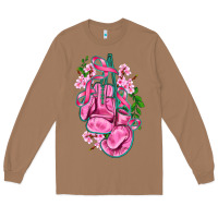 Toasted Coconut cancer boxing gloves with ribbon Long Sleeve Tee - AdoDesignShop