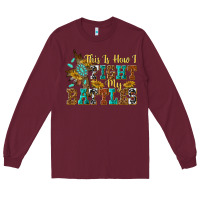Burgundy this is how i fight my battles Long Sleeve Tee - texasbilliewilder