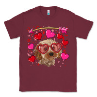 Burgundy valentine's day cockapoo Classic Tee - RanaPortraitStore