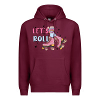 Burgundy let's roll Premium Hoodie - MaliasSmallBusiness
