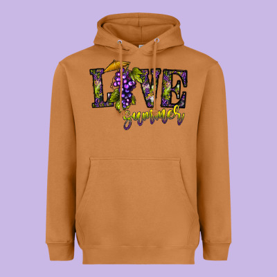 Love Summer Heavyweight Hoodie Designed By Cowhidedigitalart