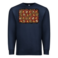 Navy christmas gingerbread man and house background Premium Sweatshirt - BundleAndBundleShop
