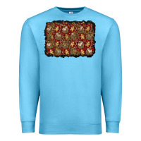 Ocean Blue christmas gingerbread man and house background Premium Sweatshirt - BundleAndBundleShop