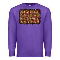 Purple christmas gingerbread man and house background Premium Sweatshirt - BundleAndBundleShop