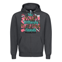 Smoke she works willingly with her hands Zipper Hoodie - texasbilliewilder