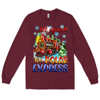 Burgundy all aboard the polar express Long Sleeve Tee - Zillion Design Studio