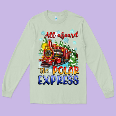 Long Sleeve Tee all aboard the polar express