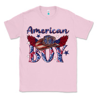 Bubblegum Pink American boy with cowboy Classic Tee - texasbilliewilder