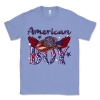 Colony Blue American boy with cowboy Classic Tee - texasbilliewilder