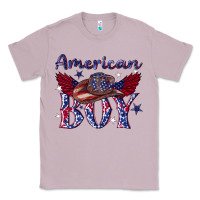 Lilac American boy with cowboy Classic Tee - texasbilliewilder