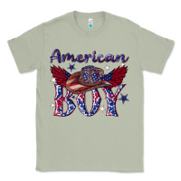 Matcha American boy with cowboy Classic Tee - texasbilliewilder
