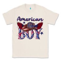 Natural American boy with cowboy Classic Tee - texasbilliewilder