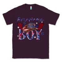Plum American boy with cowboy Classic Tee - texasbilliewilder