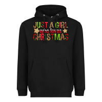 Black just a girl who loves christmas with cookies Heavyweight Hoodie - FaDigitalArtStudio