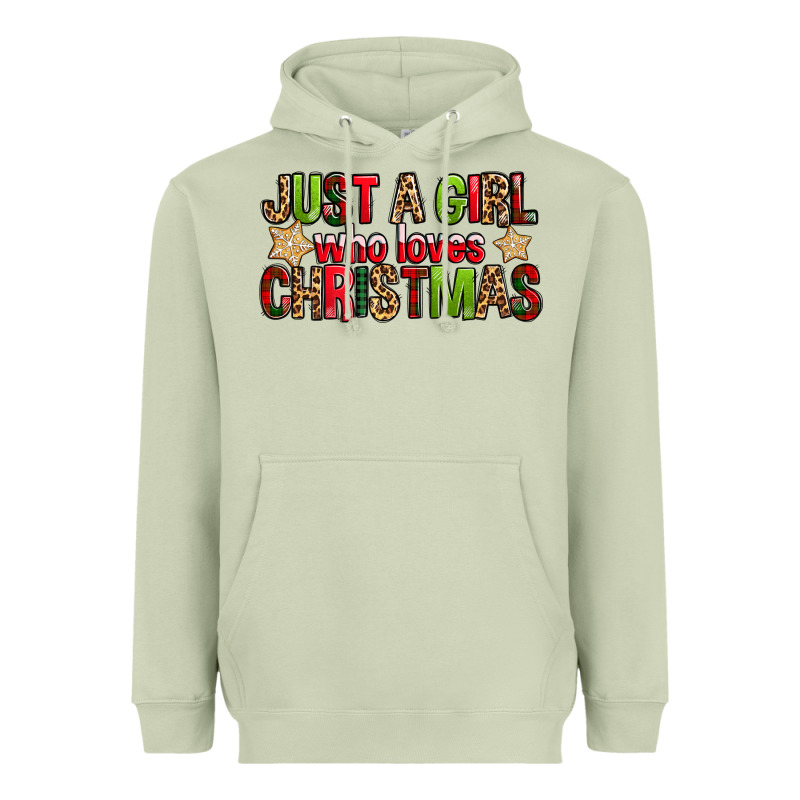 Just A Girl Who Loves Christmas With Cookies Heavyweight Hoodie by FaDigitalArtStudio | Teevron