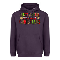 Plum just a girl who loves christmas with cookies Heavyweight Hoodie - FaDigitalArtStudio