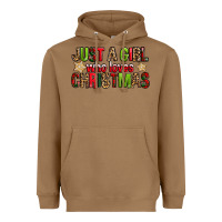 Toasted Coconut just a girl who loves christmas with cookies Heavyweight Hoodie - FaDigitalArtStudio