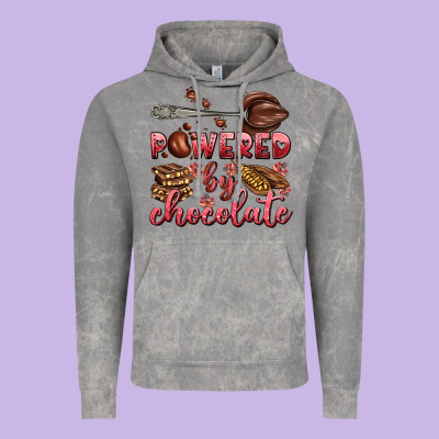 Powered By Chocolate Vintage Hoodie Designed By Adodesignshop