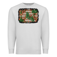 Dove Grey christmas ornament and diamond plaid  background Premium Sweatshirt - BundleAndBundleShop