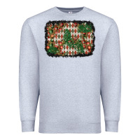 Heather Grey christmas ornament and diamond plaid  background Premium Sweatshirt - BundleAndBundleShop