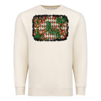 Sandshell christmas ornament and diamond plaid  background Premium Sweatshirt - BundleAndBundleShop