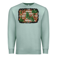 Christmas Ornament And Diamond Plaid  Background Premium Sweatshirt | Teevron