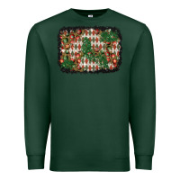 Sports Green christmas ornament and diamond plaid  background Premium Sweatshirt - BundleAndBundleShop