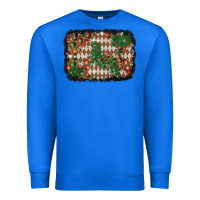 True Royal christmas ornament and diamond plaid  background Premium Sweatshirt - BundleAndBundleShop