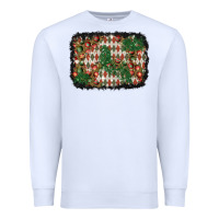 White christmas ornament and diamond plaid  background Premium Sweatshirt - BundleAndBundleShop