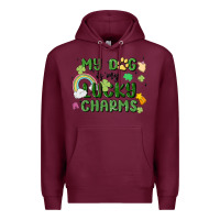 Burgundy my dog is my lucky charms Premium Hoodie - MaliasSmallBusiness