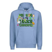Colony Blue my dog is my lucky charms Premium Hoodie - MaliasSmallBusiness