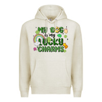 Oatmeal Heather my dog is my lucky charms Premium Hoodie - MaliasSmallBusiness