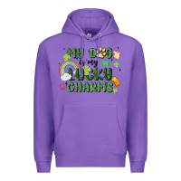 Purple my dog is my lucky charms Premium Hoodie - MaliasSmallBusiness