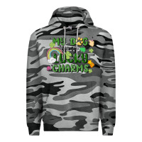 Slate Camo my dog is my lucky charms Premium Hoodie - MaliasSmallBusiness