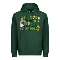 Sports Green my dog is my lucky charms Premium Hoodie - MaliasSmallBusiness