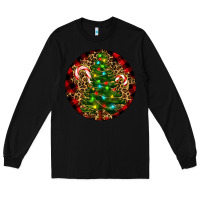 Black Christmas Tree Long Sleeve Tee - RanaPortraitStore