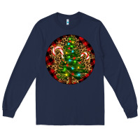 Navy Christmas Tree Long Sleeve Tee - RanaPortraitStore