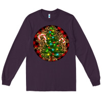 Plum Christmas Tree Long Sleeve Tee - RanaPortraitStore