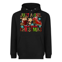 Black just a girl who loves christmas Heavyweight Hoodie - FaDigitalArtStudio